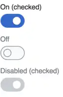 An example of a ToggleSwitchWidget