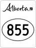 Highway 855 marker