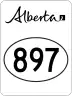 Highway 897 marker