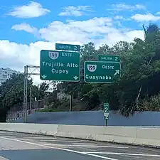 PR-52 south at exit 2 to PR-199 in Monacillo, San Juan