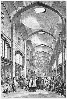 Bazar of Shiraz as seen by Jane Dieulafoy in 1881.