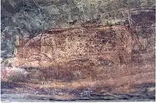 Image 32Rock Shelters of Bhimbetka, rock painting, Stone Age, India (from History of painting)