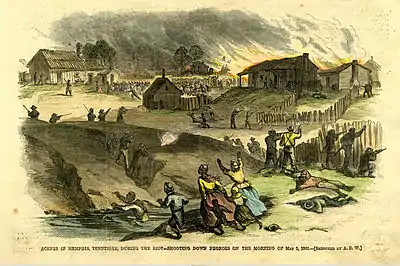 Image 23Blacks in Memphis under attack, Harper's Weekly, 26 May 1866 (from Civil rights movement (1865–1896))
