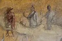 Anubis, Harpocrates, Isis and Serapis, fromPompeii, Italy