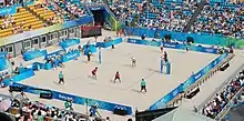 Image 15A beach volleyball match at the 2008 Summer Olympics (from Beach volleyball)