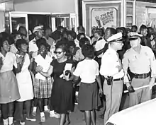Image 15African American women participate in Civil Rights protest in Tallahassee, Florida, 1963 (from African-American women in the civil rights movement)