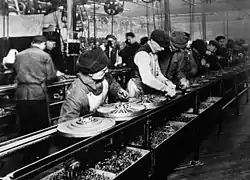 Image 9Ford assembly line, 1913. The magneto assembly line was the first. (from History of technology)