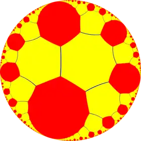 Truncated infinite-order square tiling