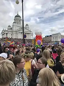 Helsinki Pride, Senate Square in Finland.