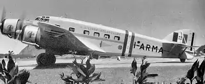 An Italian Savoia-Marchetti SM.81 tri-motor airliner in USAAF service at Howard Field in 1942. This aircraft was acquired by the USAAF from the Italian Latin American Airline (LATI) which was seized in Chile by local government officials and provided to the squadron due to the severe shortage of USAAF transports in Central America. Although flown to Howard Field, the aircraft was not used for any operational missions.