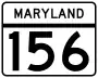 Maryland Route 156 marker