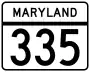 Maryland Route 335 marker