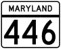 Maryland Route 446 marker