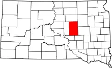 Hand County map