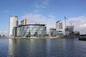 Image 45MediaCityUK being built at Salford Quays (from North West England)