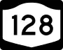 New York State Route 128 marker