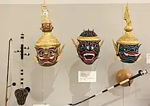Image 67Khmer musical instruments and theatre masks (from Culture of Cambodia)