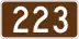Route 223 marker