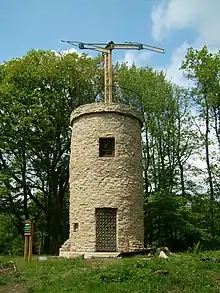 Image 60A replica of one of Claude Chappe's semaphore towers (optical telegraph) in Nalbach, Germany (from History of telecommunication)