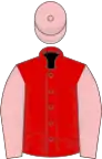 Red, Pink sleeves and cap