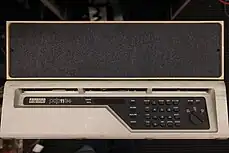 A photograph showing the front panel of a PDP-11/34 computer.