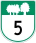 Route 5 marker