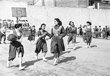 Image 16Basketball match in Alginet, Land of Valencia, 1956. (from Women's basketball)