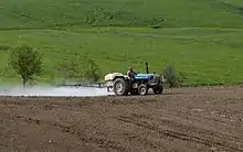 Image 8Pesticide application for chemical control of nematodes in a sunflower planted field. Karaisalı, Adana - Turkey. (from Agricultural safety and health)