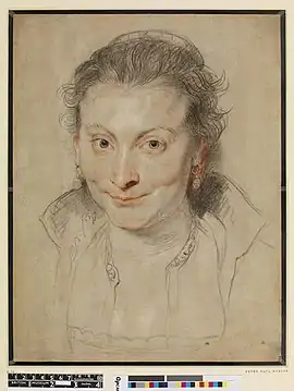 Portrait drawing of Isabella Brant by Rubens, c. 1621 (British Museum, London)