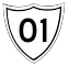 National Route 01 shield