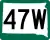 Highway 47W marker