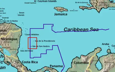 Image 20San Andrés and Providencia, Colombia (from List of transcontinental countries)