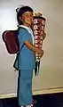 Image 131A West German school girl with Schultüte in 1970, with a 'hippyish' outfit on. (from 1970s in fashion)