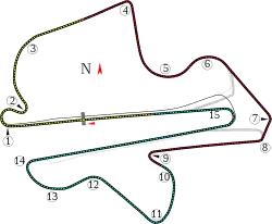 Layout of the Sepang International Circuit