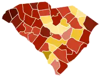 Image 1Map of South Carolina counties by racial plurality, per the 2020 U.S. census 
 

Non-Hispanic White  40–50%  50–60%  60–70%  70–80%  80–90%
Black or African American  40–50%  50–60%  60–70%  70–80% 
 (from South Carolina)