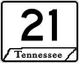 State Route 21 marker
