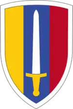 Shoulder sleeve insignia of United States Army Vietnamworn by soldiers assigned to personnel assigned toUnited States Army Medical Command, Vietnam