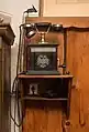 Image 7Historical telephone with the German imperial eagle and the heraldic shield of the House of Hohenzollern dynasty; Vollmer's Mill, Seebach, Baden-Württemberg, Germany