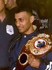 Image 31Featherweight champion "Prince" Naseem Hamed was a major name in boxing and 1990s British pop culture. (from Culture of the United Kingdom)