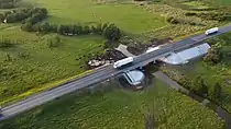 A bridge over Koltymak River [ru] in Alnashsky District of the Udmurt Republic.
