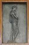 An Arcadian (1883) plaster bas relief, Pennsylvania Academy of the Fine Arts