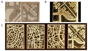 So-called 'Etched Fungal Art' where an etched (carved) surface is poured over with a solution containing a suspension of fungal conidia (spores), then incubated to allow fungal growth.