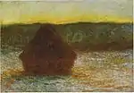 Wheatstack (Thaw, Sunset), 1890–91. Oil on canvas. Art Institute of Chicago. W1284