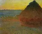 Grainstack in the Sunlight, 1891. Oil on canvas. Private collection.  W1290