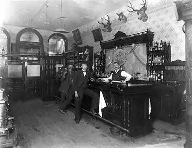 Interior view of the Toll Gate Saloon, Black Hawk, Colorado.