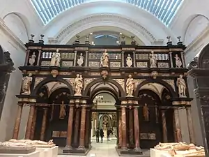 The pulpitum from St. John's Cathedral ('s-Hertogenbosch) now in the Victoria and Albert Museum.