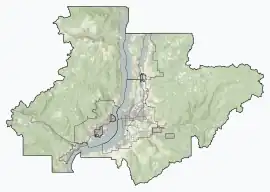 Map showing the location of Wrinkly Face Provincial Park