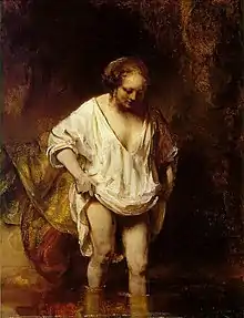 Rembrandt, A Woman Bathing in a Stream, (1655)