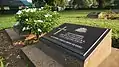 A closer look of a tomb of fallen soldier in World war 2 in Kanchanaburi War Cemetery