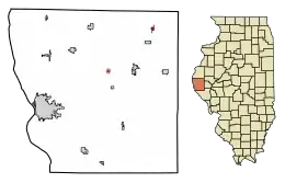 Location of La Prairie in Adams County, Illinois.